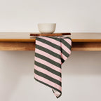 Maglia Pink and Moss Stripe Kitchen Towel 45x70 cm