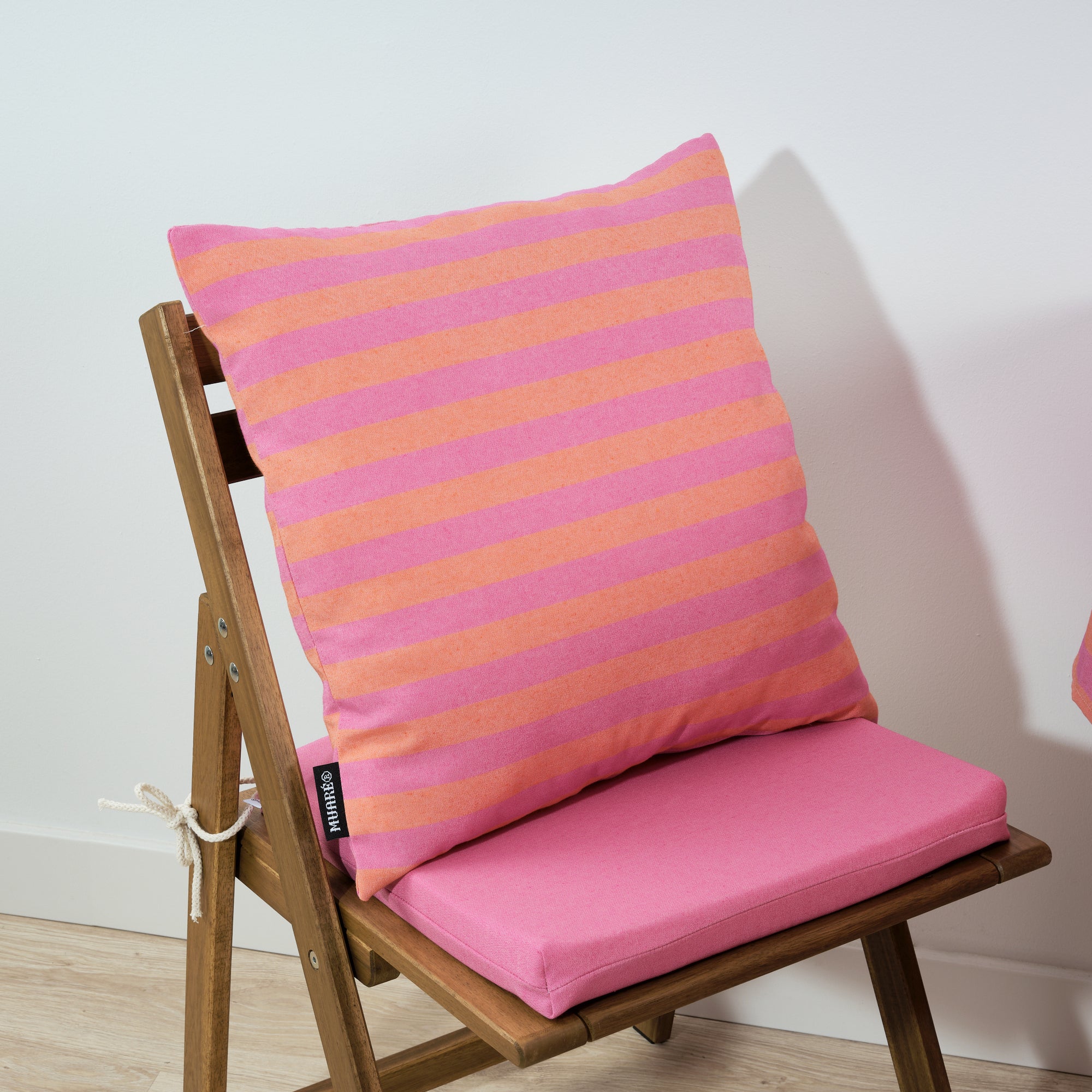Maglia Fuchsia and Orange Stripe Cushion Cover 50x50 cm