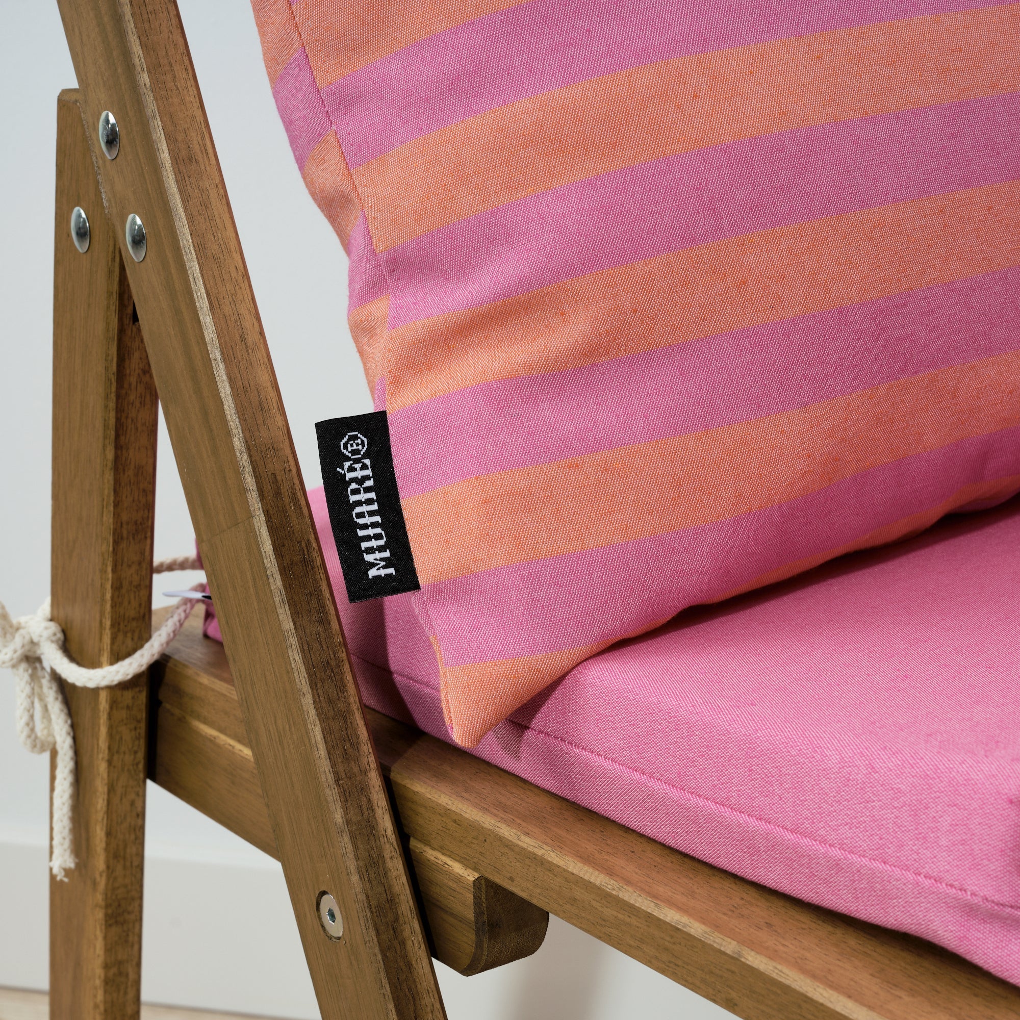 Maglia Fuchsia and Orange Stripe Cushion Cover 50x50 cm