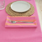 Lot de 2 serviettes Maglia Stripe Fuchsia et Orange 45x45 cm