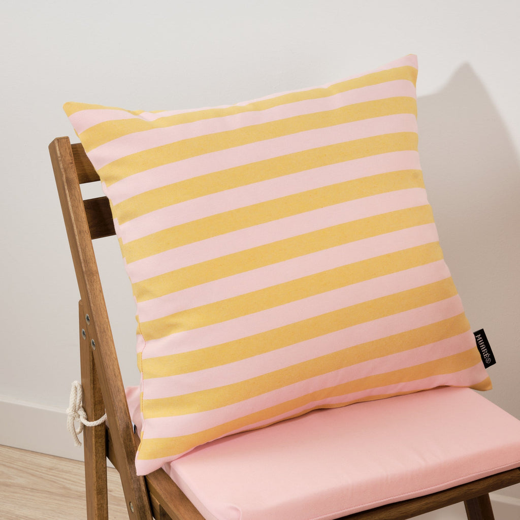 Maglia cushion cover Pink stripe and yolk 50x50 cm