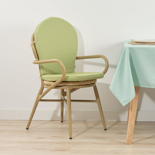 Cojín para silla de exterior Maglia Liso Pistacho 48x90 cm