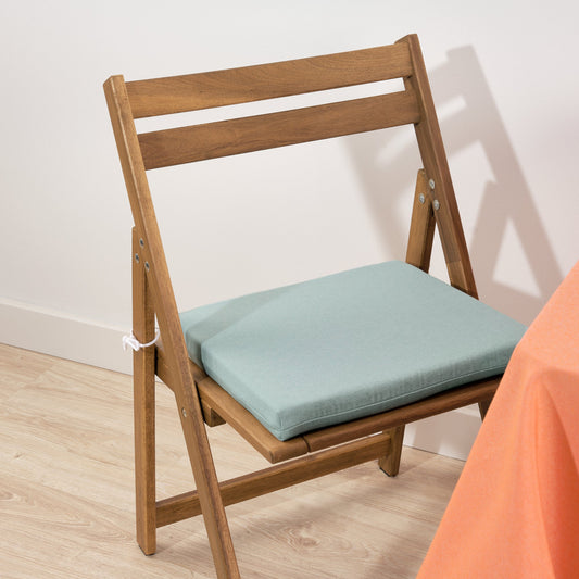 Cojín para asiento acolchado Maglia Liso Agua 40x40x5 cm