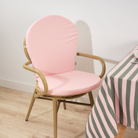 Cojín para silla de exterior Maglia Liso Rosa 48x90 cm