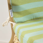 Maglia Stripe Outdoor Chair Cushion Pistachio and Turquoise 48x90 cm