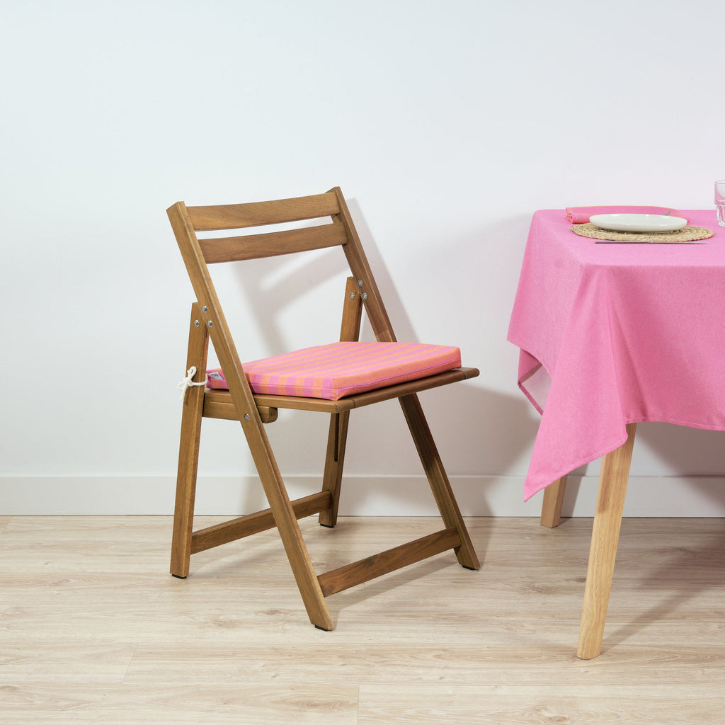 Maglia Stripe Fuchsia and Orange Padded Seat Cushion 40x40x5 cm