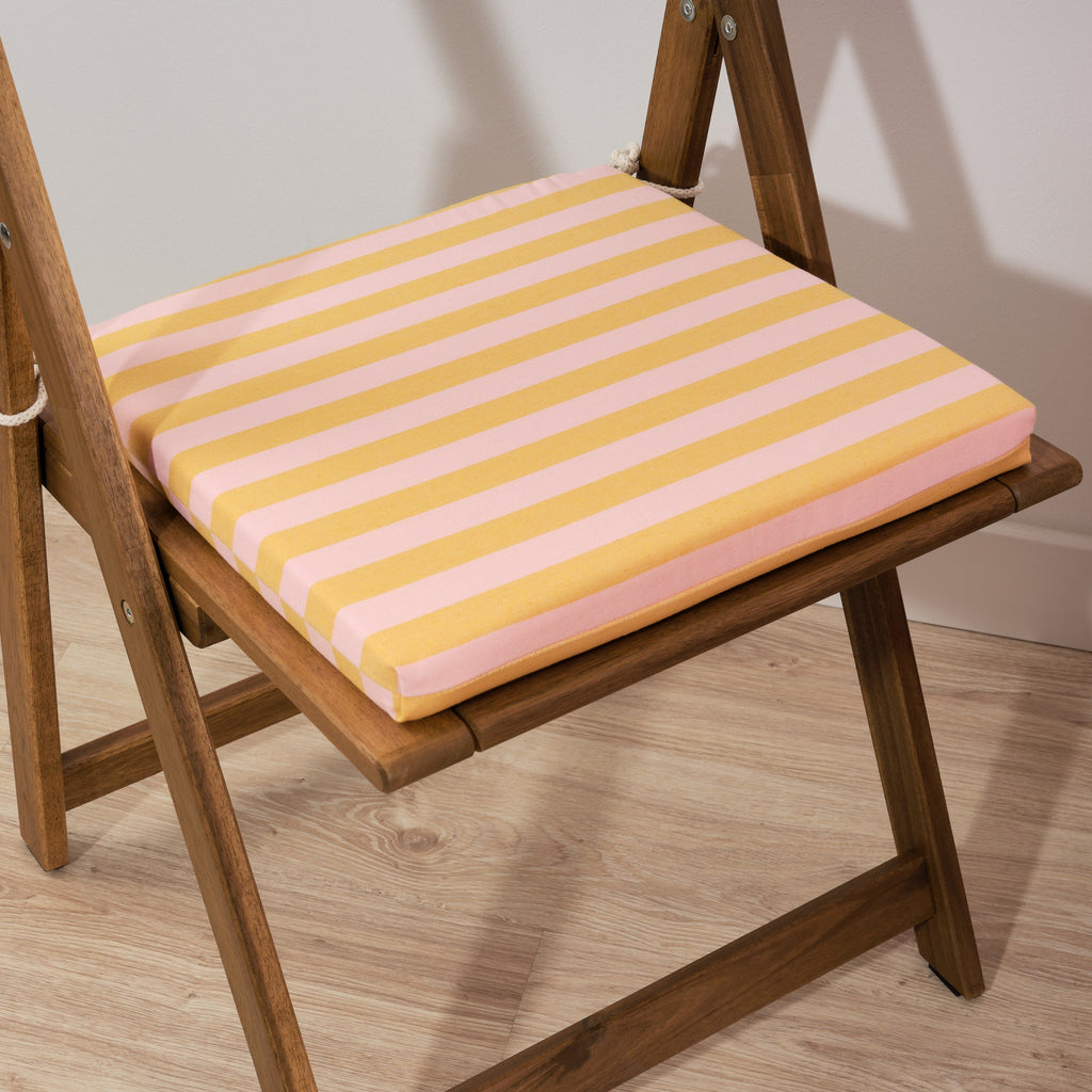 Maglia Pink Stripe and Eggplant Padded Seat Cushion 40x40x5 cm