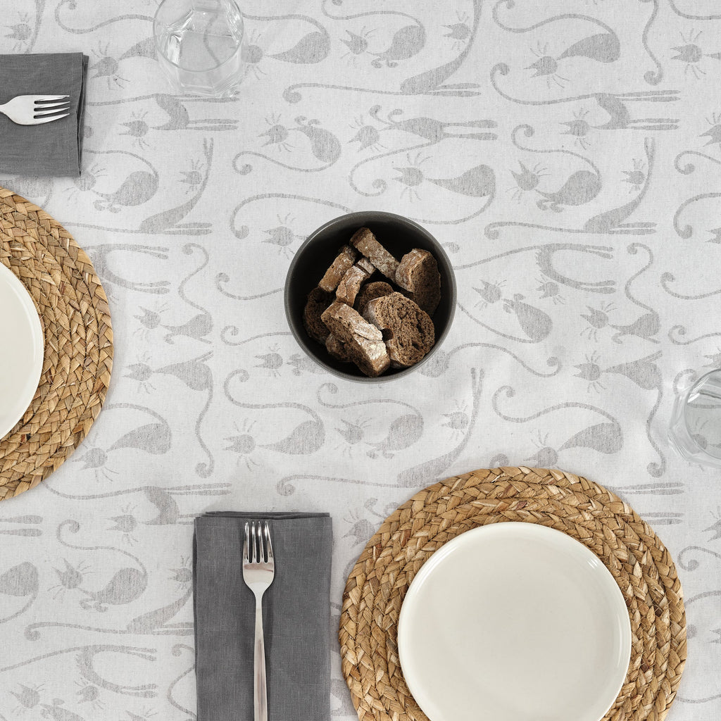 Nappe antitache jacquard acacia 2342 Alma Gris