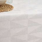 Alamo 3780 Nappe jacquard blanche résistante aux taches