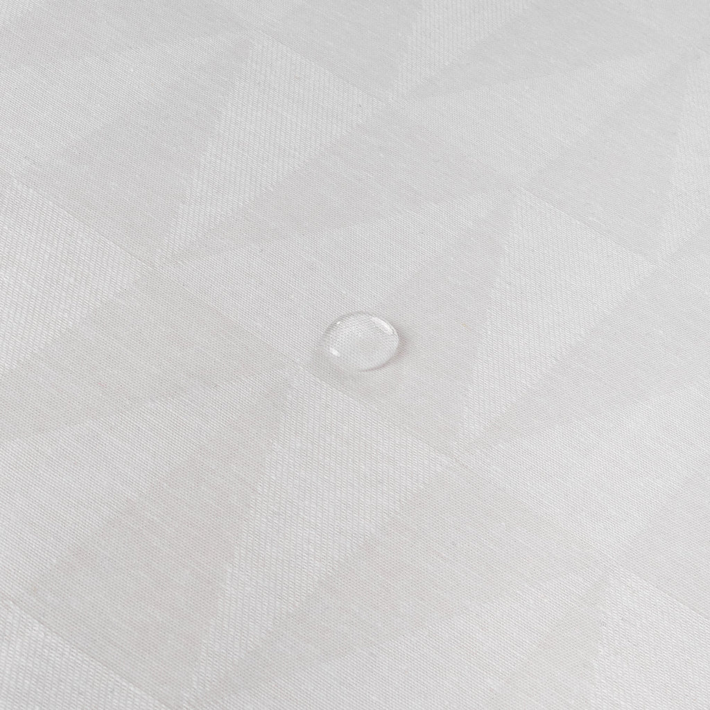 Alamo 3780 Nappe jacquard blanche résistante aux taches