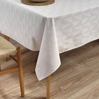 Alamo 3780 Nappe jacquard blanche résistante aux taches