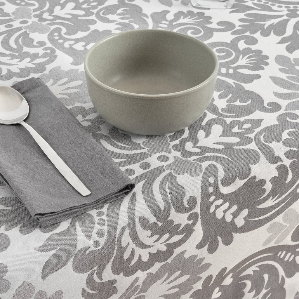 Nappe jacquard antitache Alamo 4033 Gris Perle