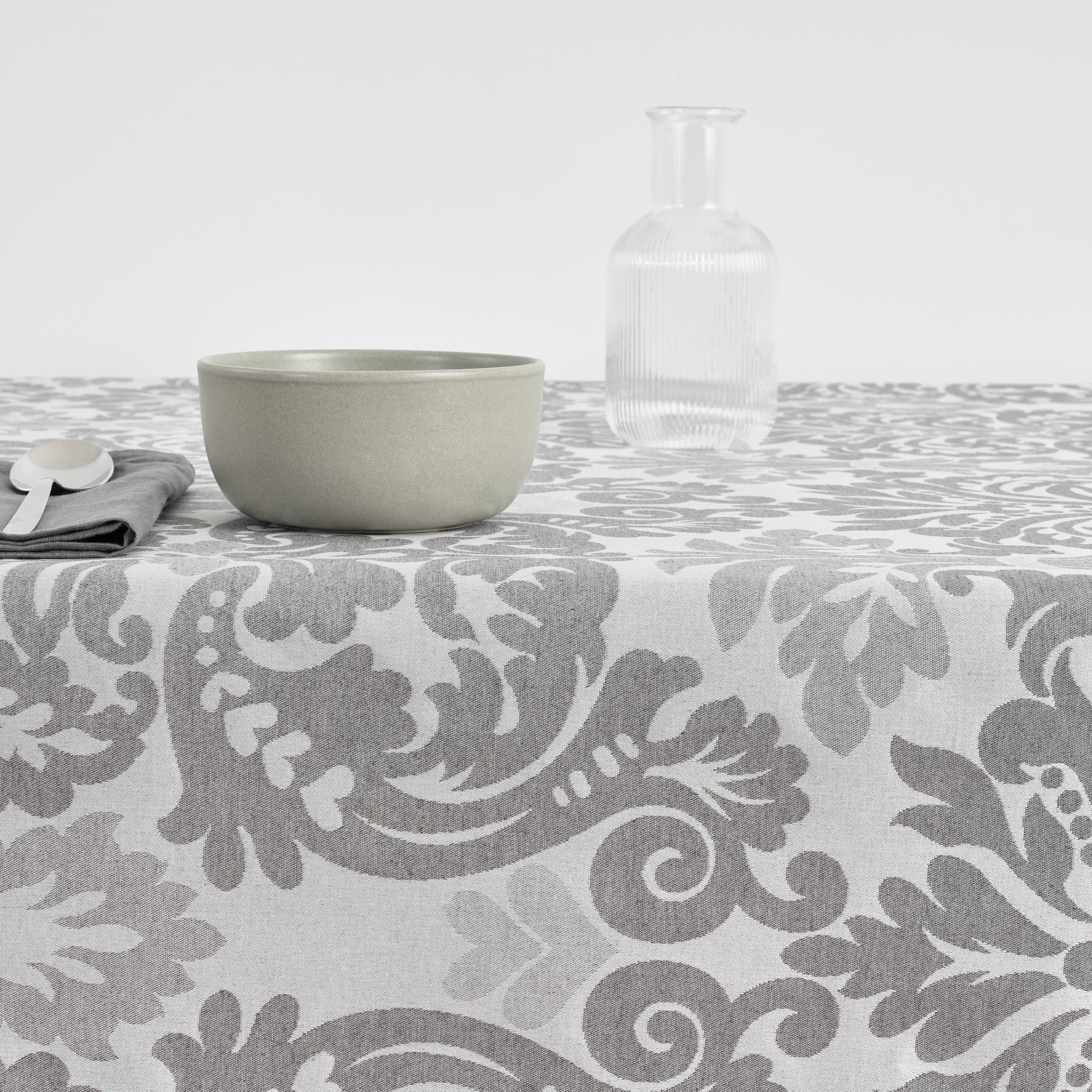 Nappe jacquard antitache Alamo 4033 Gris Perle