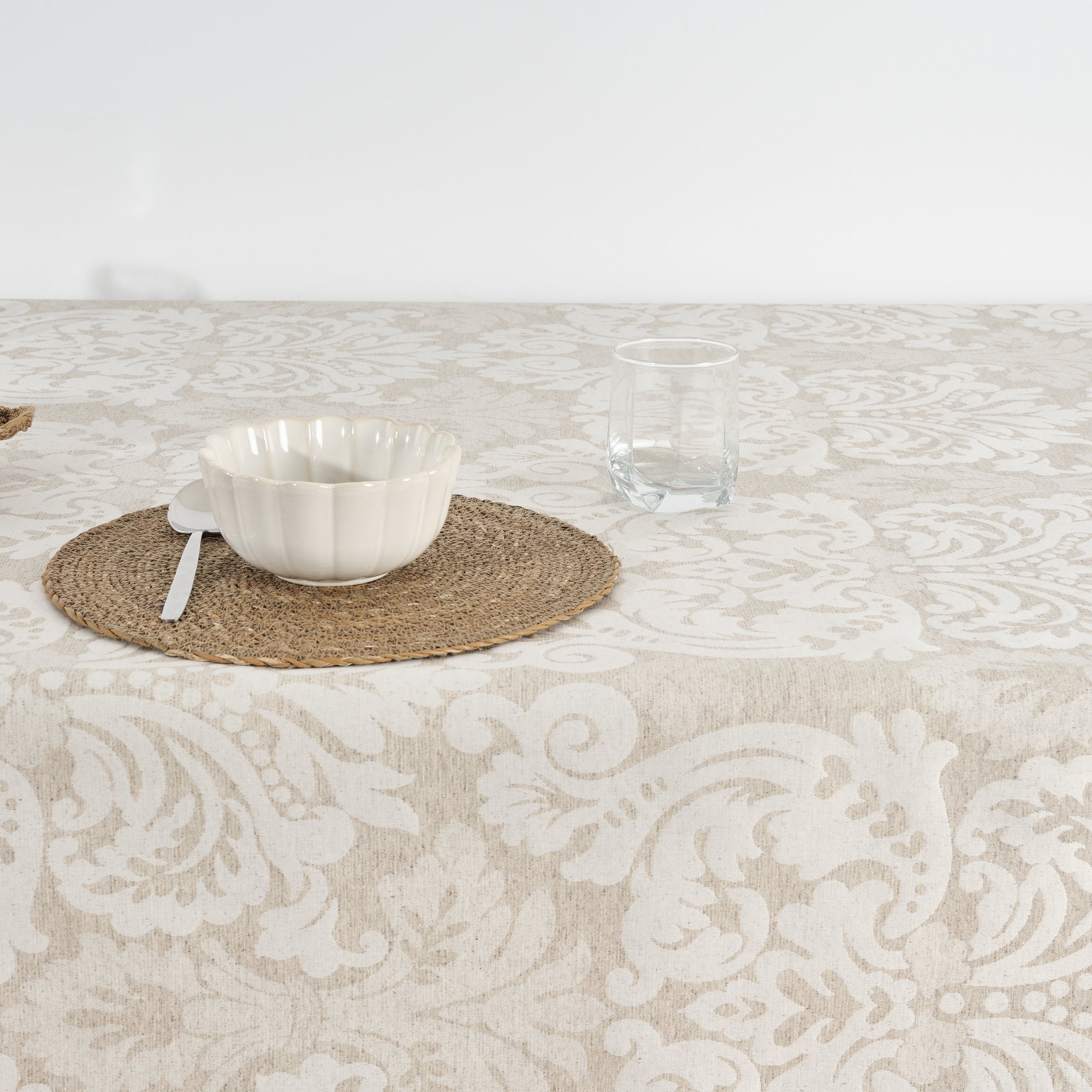 Alamo 4033 Nappe jacquard en lin antitache