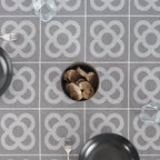 Nappe antitache jacquard Roure 3760B Gris Moyen