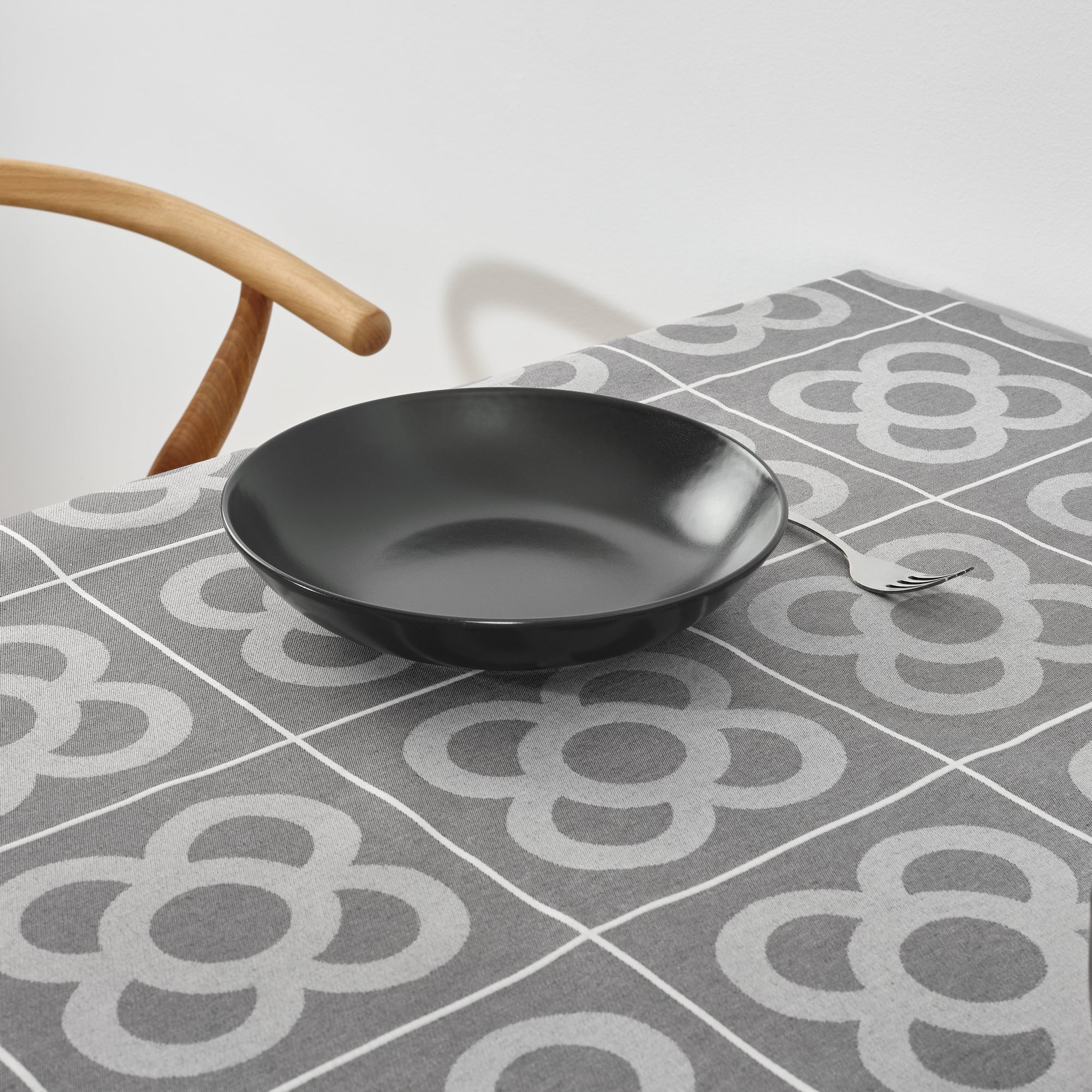 Nappe antitache jacquard Roure 3760B Gris Moyen