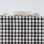 Nappe Vichy imperméable antitache toucher tissu Gris Foncé