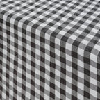 Nappe Vichy imperméable antitache toucher tissu Gris Foncé