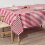 Nappe Vichy imperméable anti tache Toucher tissu rouge