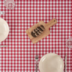 Nappe Vichy imperméable anti tache Toucher tissu rouge