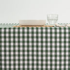 Nappe Vichy imperméable et antitache Toucher tissu vert