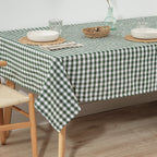 Nappe Vichy imperméable et antitache Toucher tissu vert