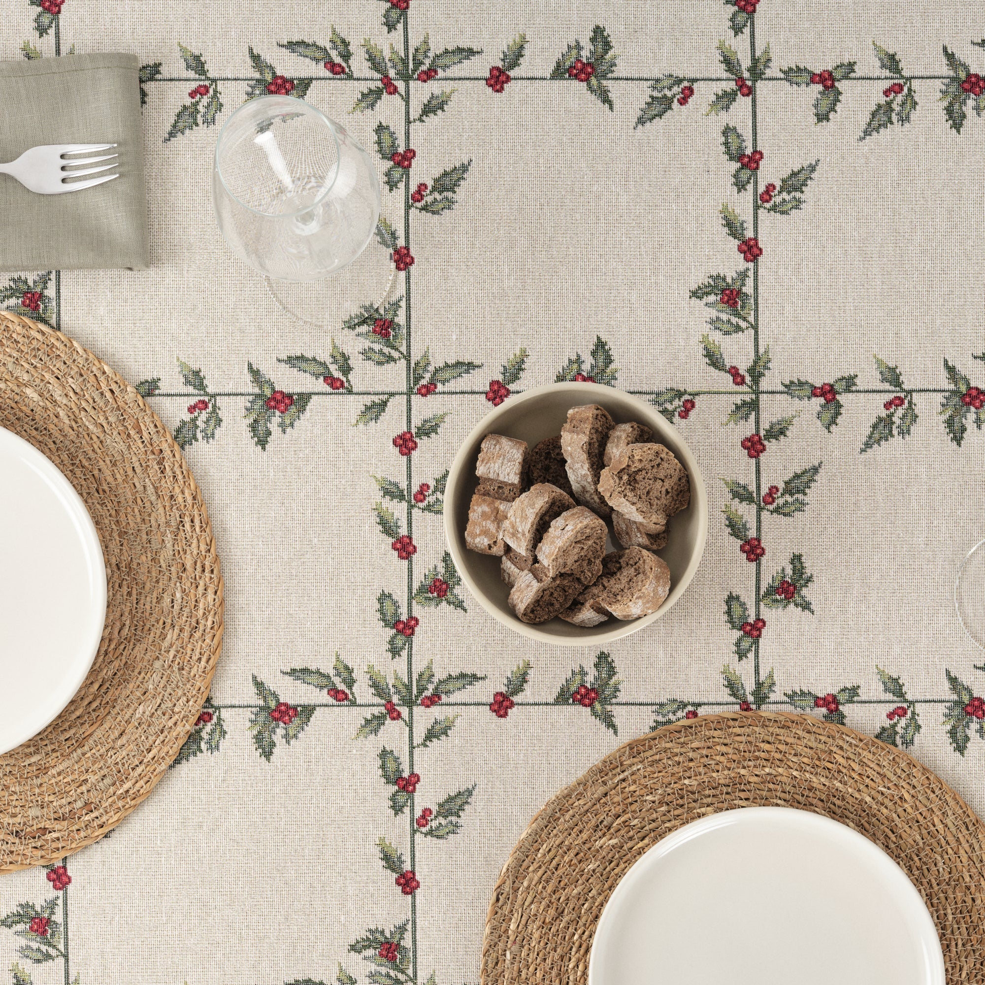 Premium Jacquard Stain-Resistant Tablecloth 33711B