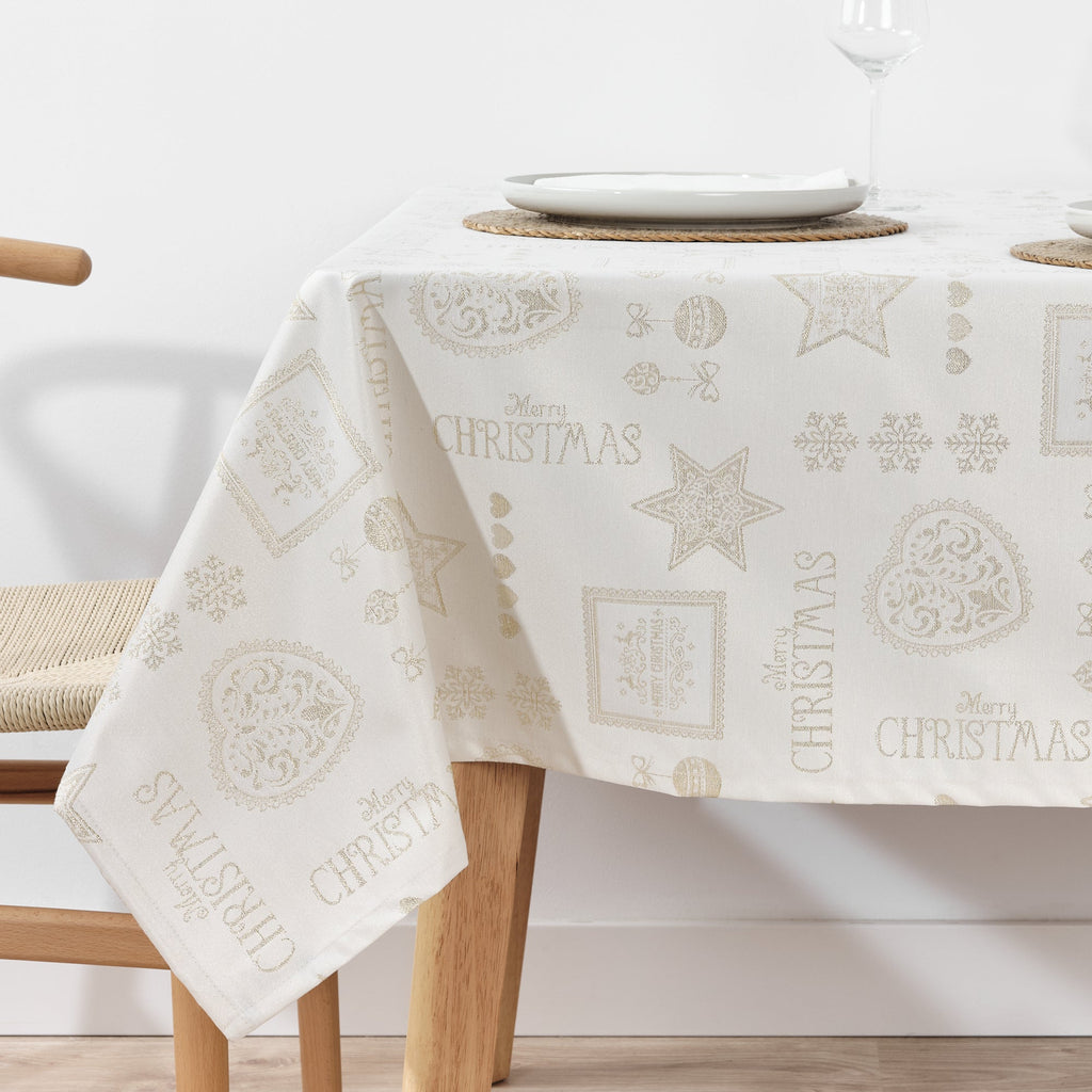 Jacquard fabric tablecloth golden thread PSC4732A