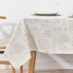 Jacquard fabric tablecloth golden thread PSC4732A
