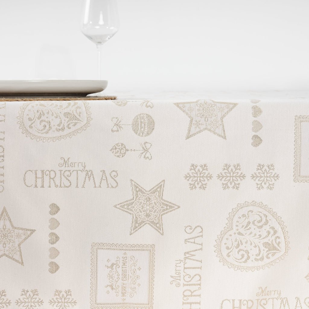 Jacquard fabric tablecloth golden thread PSC4732A