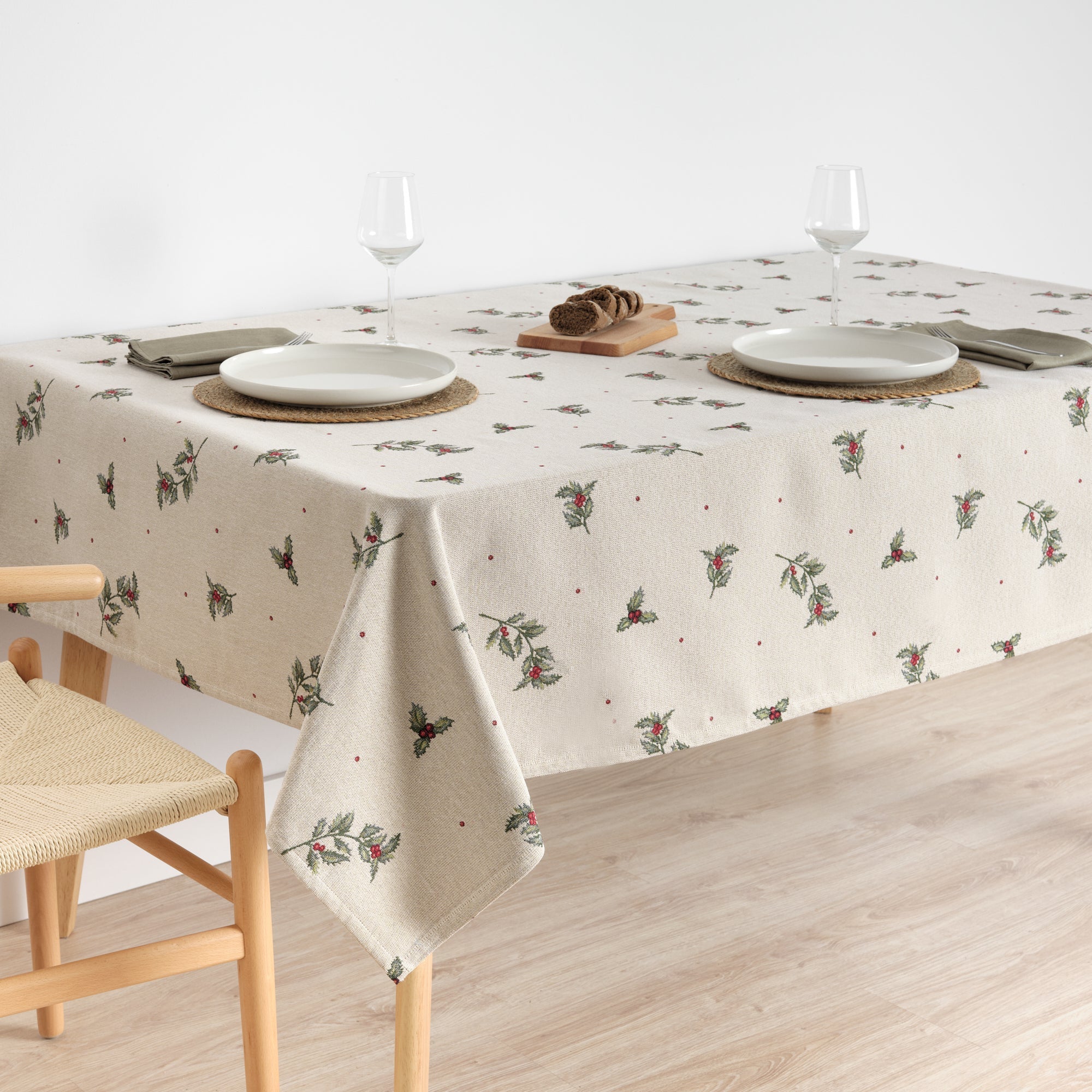 Premium Jacquard Stain-Resistant Tablecloth 33712B