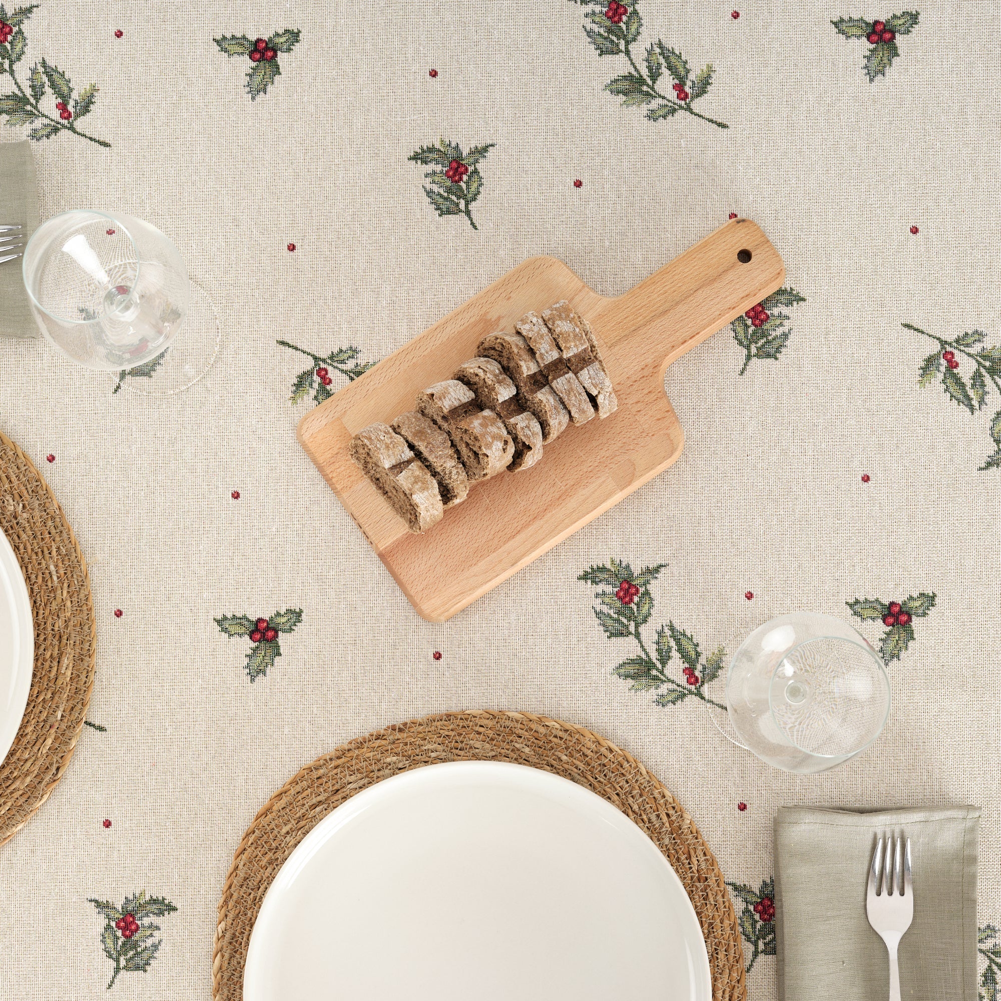 Premium Jacquard Stain-Resistant Tablecloth 33712B