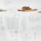 Silver thread jacquard fabric tablecloth PSC4732A