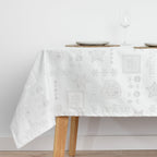 Silver thread jacquard fabric tablecloth PSC4732A
