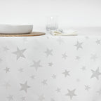 Nappe en tissu jacquard fil argent PSC4736A