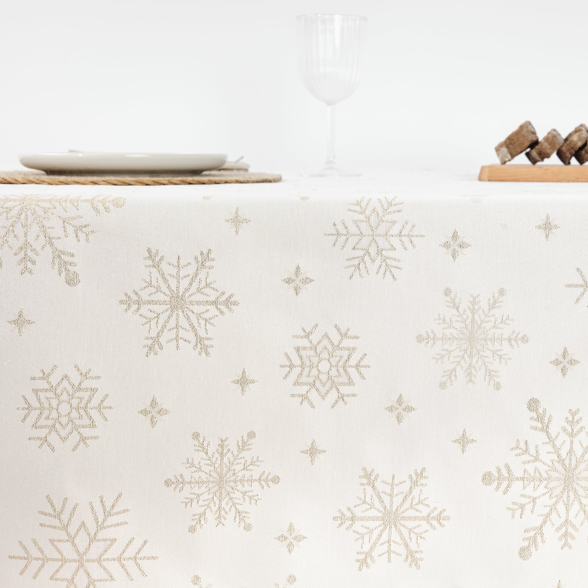 Golden thread jacquard fabric tablecloth PSC4821