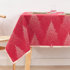 Reversible jacquard stain-resistant tablecloth 33740