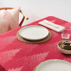 Reversible jacquard stain-resistant tablecloth 33740