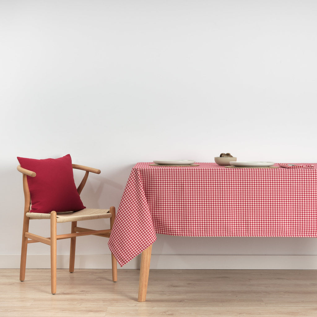 Reversible jacquard stain-resistant tablecloth 33739C1