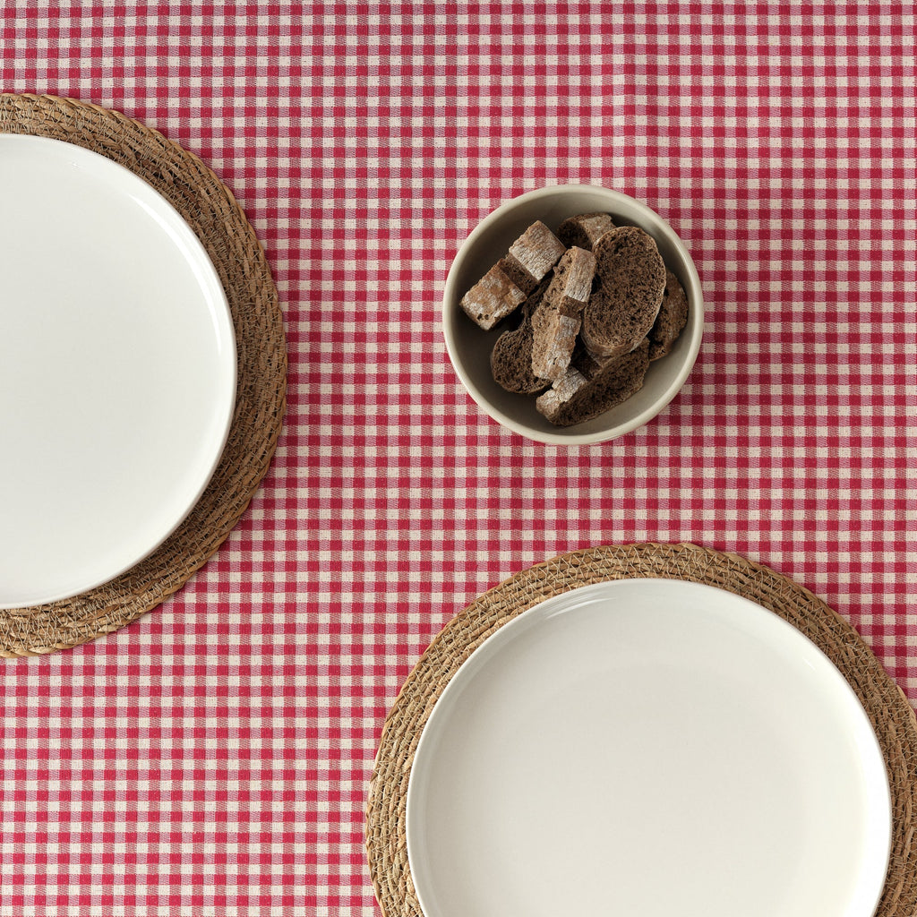 Reversible jacquard stain-resistant tablecloth 33739C1