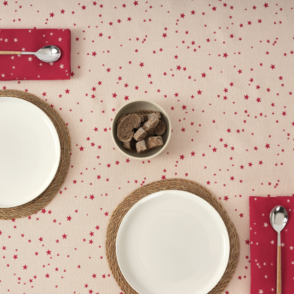 Reversible jacquard stain-resistant tablecloth 33741