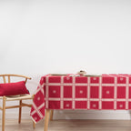 Reversible jacquard stain-resistant tablecloth 33742E