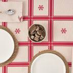 Reversible jacquard stain-resistant tablecloth 33742E