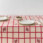Jacquard stain-resistant tablecloth 33744B