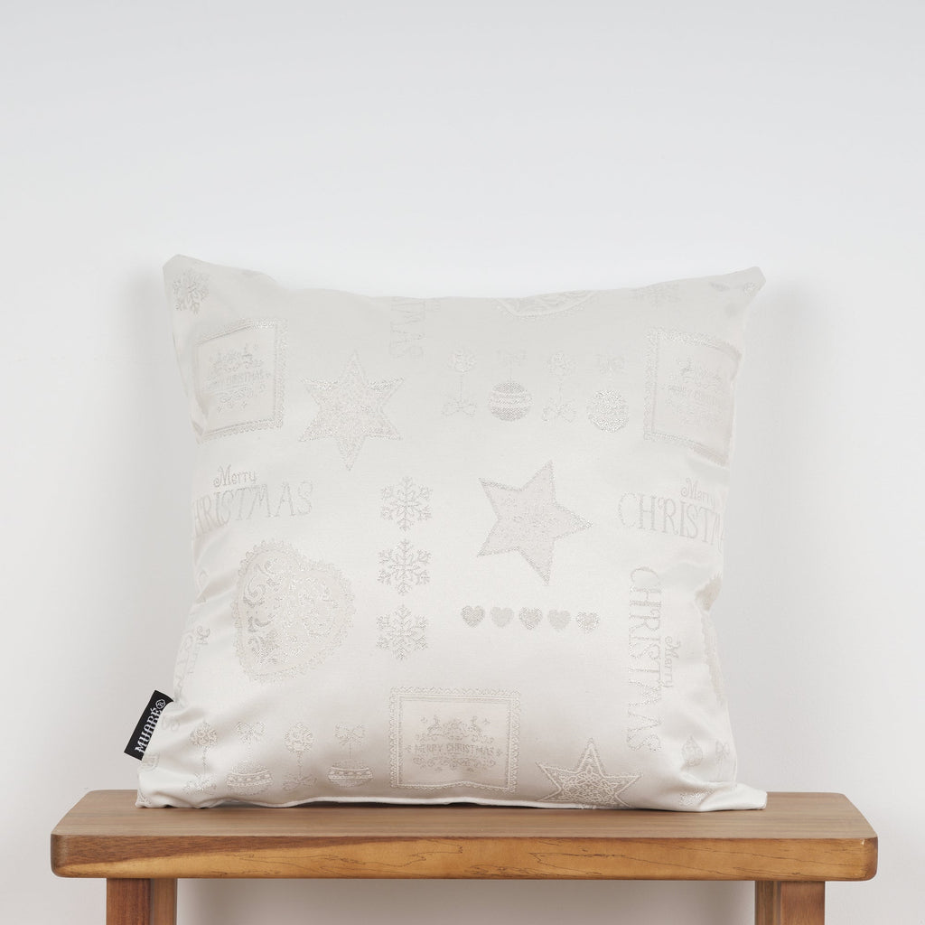 Housse de coussin jacquard fil argent 45x45 cm PSC4732A