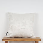 Housse de coussin jacquard fil argent 45x45 cm PSC4732A