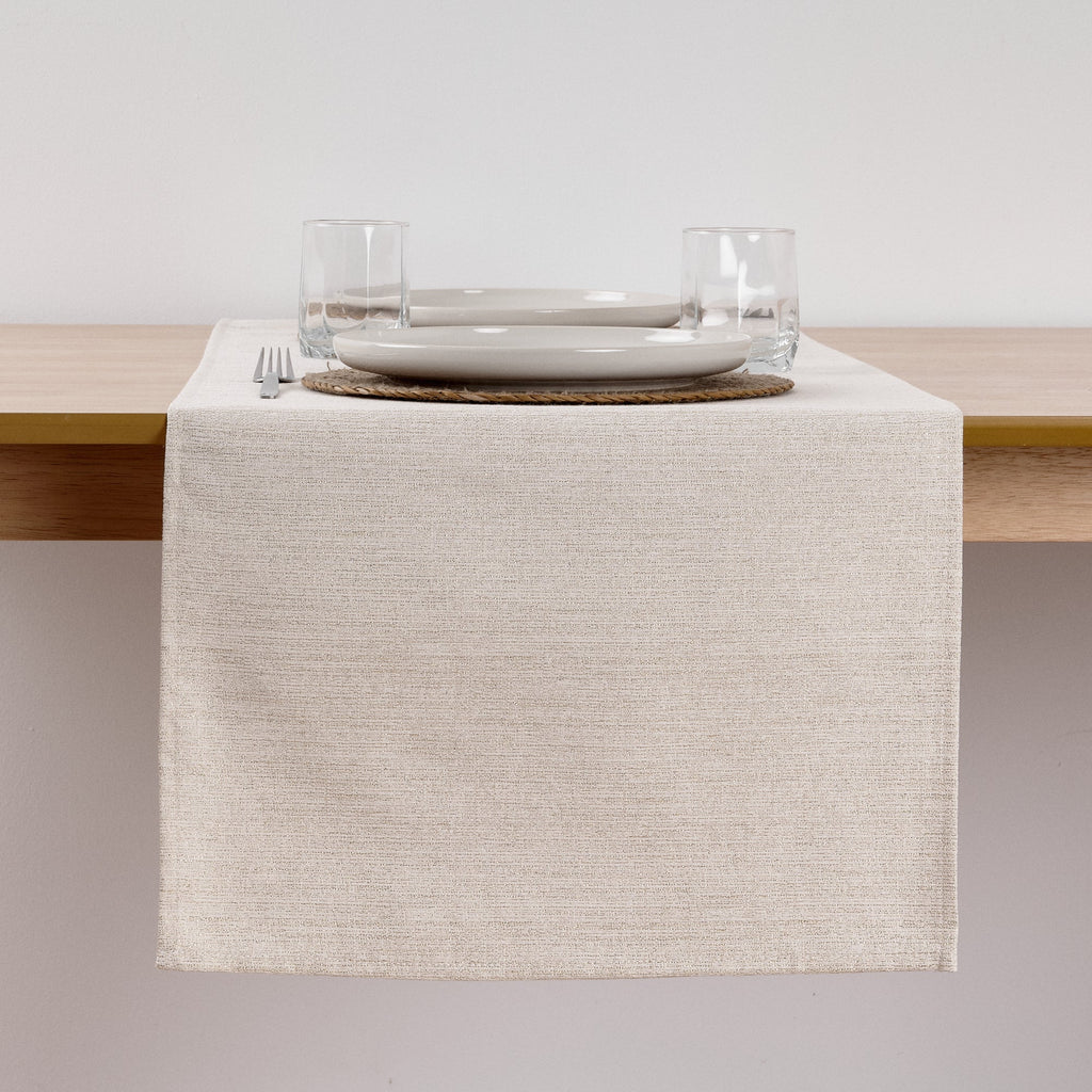 Chemin de table jacquard fil doré R17948 45x140 cm