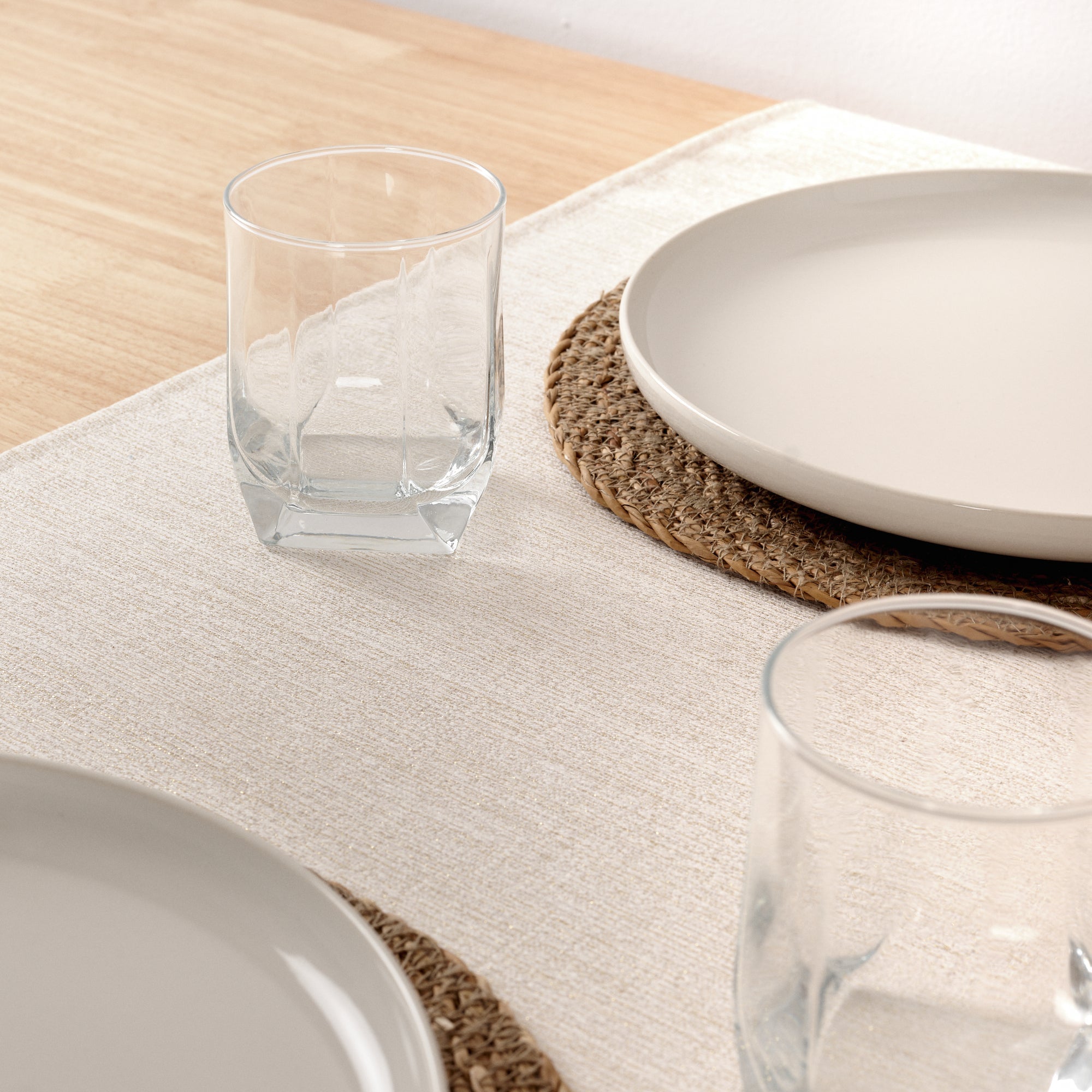 Chemin de table jacquard fil doré R17948 45x140 cm