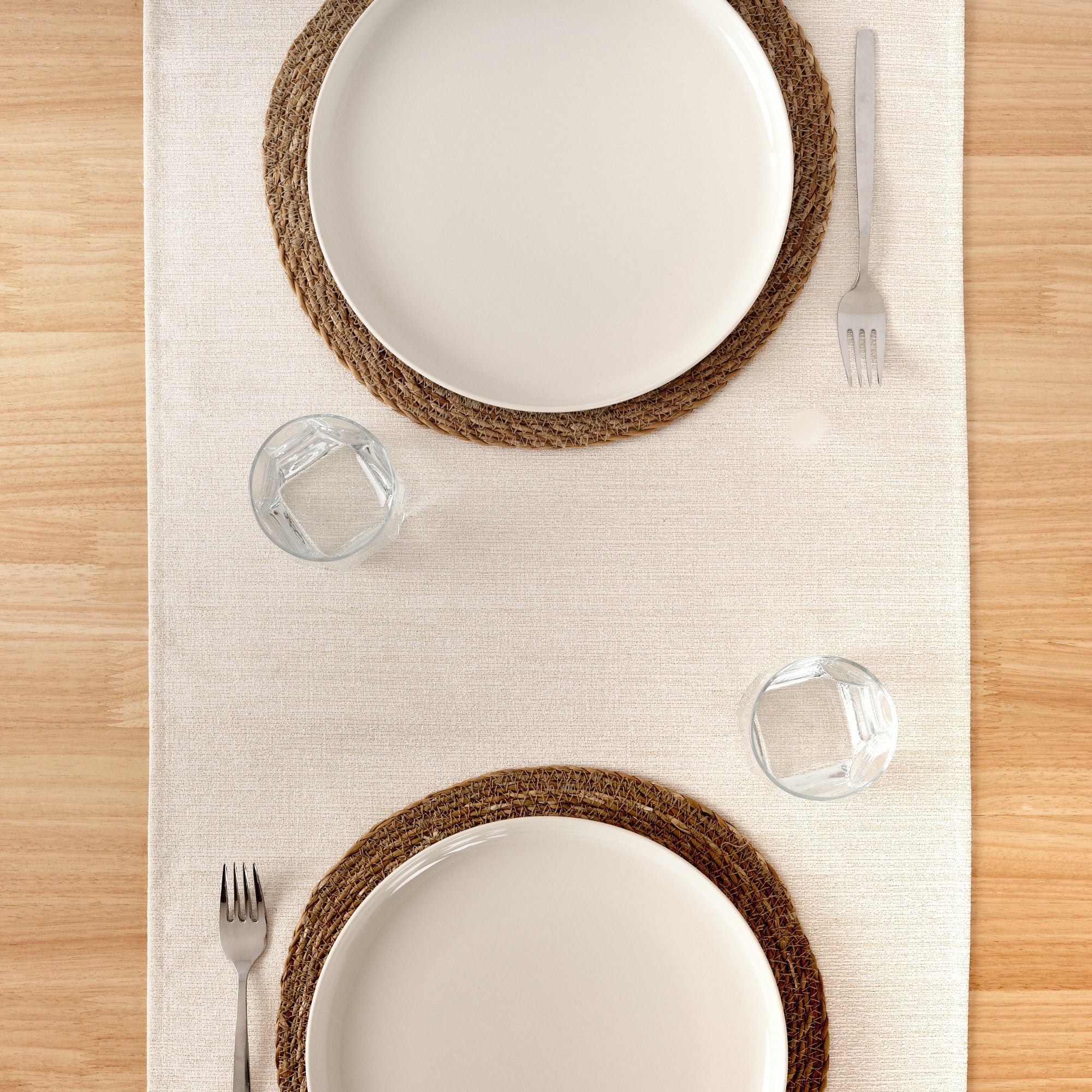 Chemin de table jacquard fil doré R17948 45x140 cm