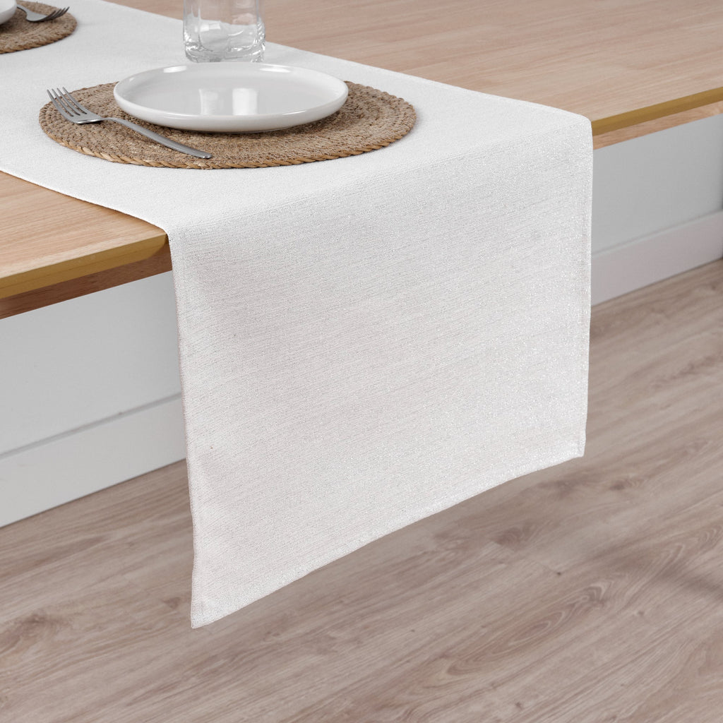 Chemin de table jacquard fil argent R17948 45x140 cm